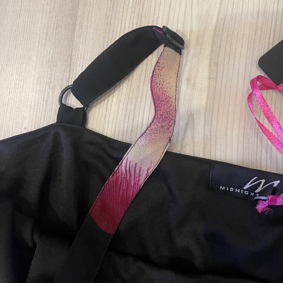 Midnight Velvet Black & Purple Floral Formal Dress SZ:2X - Picture 6 of 12